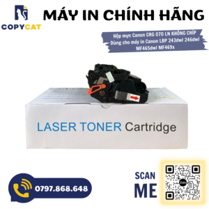 Hộp mực Canon CRG 070 LN KHÔNG CHÍP Dùng cho máy in Canon LBP 243dw/ 246dw/ MF465dw/ MF469x 2 2 9