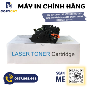 Hộp mực Canon CRG 070 LN KHÔNG CHÍP Dùng cho máy in Canon LBP 243dw/ 246dw/ MF465dw/ MF469x 3 3 9
