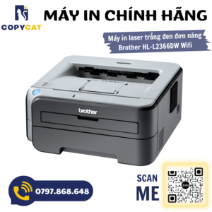 Máy in laser trắng đen đơn năng Brother HL - L2366DW (A4/A5 - Chỉ in - USB) 2 2 6