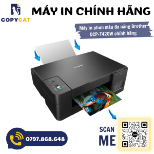 Máy in phun màu đa năng Brother DCP-T420W (A4/A5 - In/Photo/Scan - USB) 3 3 8