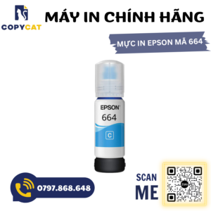 Mực thay thế Epson 664 dùng cho máy Epson L100, L200, L110, L210, L300, L350, L1300. 2 3 9