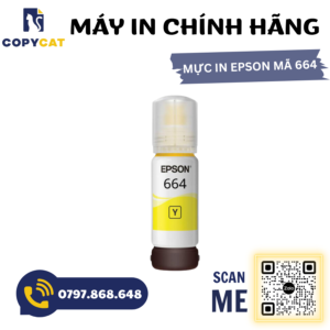 Mực thay thế Epson 664 dùng cho máy Epson L100, L200, L110, L210, L300, L350, L1300. 3 4 9