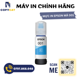 Mực thay thế Epson 001 dùng cho máy Epson L4150/ L4160/ L6160/ L6170/ L6190 5 8 2